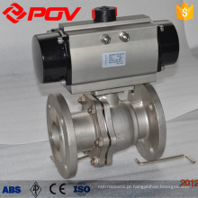 Válvula de esfera de flange do atuador pneumático WCB dn 125